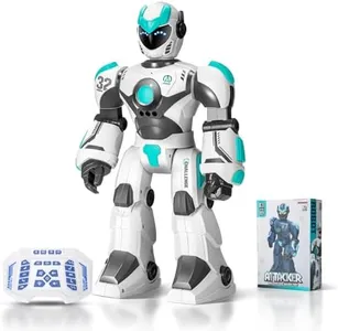 Remote Voice Control Large Robot: Intelligent Programmable Popular Science Story Toys with Gesture Sensing Presents for Kids
