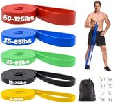 (Set-4) - Pull Up Bands, Resistance Bands, Pull Up Assist Band Exercise Resistance Bands for Body Stretching, Powerlifting, Resistance Training