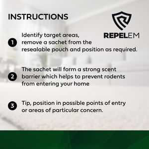 REPELEM Rat & Mouse Repellent Sachets – Odor Control Pack