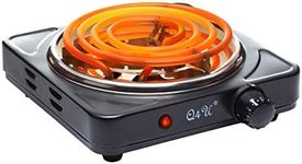 Q4U 1500W Burner Electric Charcoal Starter Coals Coconut Shells, Black, Slim