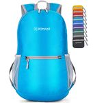 Ultralight Packable Backpack 20L - Small Foldable Hiking Backpacks Water Resistant Light Daypack for Outdoor Hiking,By ZOMAKE(Light Blue)