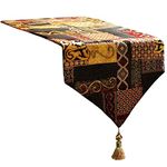 Artbisons Table Runners Handmade Artistic Top Decor Coffee Table Runners Dining Table Linens (60x13, Golden Illusion)