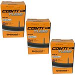 Continental Mountain Bike Inner Tubes with 42mm Presta Valve (Set of 3),Black,29" x 1.75-2.5