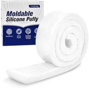 Leopong Moldable Silicone Putty, Waterproof, Stay Pliable,Good Plasticity for Repair and Fill Various Gaps in Bathrooms, Fountains, Water Pipes, Walls (White)