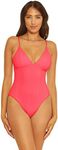 Becca by Rebecca Virtue Abigail One Piece Swimsuit, Grapefruit, Medium