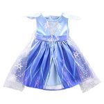 Dressy Daisy Toddler Girl Snow Queen Dress up Costume Birthday Party Dress Outfit 3T Blue 267