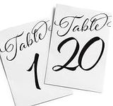 Wedding table numbers black 1-20, T
