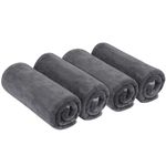 VIVOTE Gym Towel Microfibre Gym Towels Men Sports Towel Super Absorbent Workout Sweat Towel Ultra Soft Multi-Purpose Man Women Workout Travel Camping Hiking Yoga 4 Pack 40 X 80 CM (Grey)