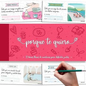 PACKLIST Talonario para Parejas, Vales para Parejas con 22 Ideas de Regalo para Regalar a tu Pareja - Aventuras para Enamorar, 6 Cupones Regalo en Blanco a Personalizar ¡Enamorados de la Vida!