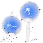 GIGAWATTS Mosquito Racket with LED Light USB Charging Electric Handheld Foldable Fly Swatter Rechargeable Battery Bugs Bat for Home Indoor and Outdoor Use (Pack of 1)