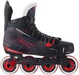 TOUR Unisex Code GX Jr Inline Hockey Skate, Junior, Black, 4 M US