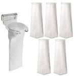 200 Micron 4" Ring Pre Filter Socks Bags & Holder Sets - Aquarium Fish Tank Sewage Strainer for Sumps, Overflows, Water Purification