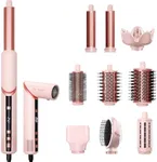 9 in 1 Hair Dryer Brush Set Wrap Air Hair Styler Curling Negative Ionic Foldable Hot Air Hair Brush, 110K RPM High Speed Hair Styling Tool for at Home Curling Waves Straightening Volume Blowout Styles