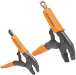 Klein Tools 38660 Locking Pliers Set, 7-Inch and 10-Inch Curved Jaw Pliers, Quick Release Handles, High Torque and Gripping Power, 2-Piece