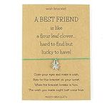 A Best Friend Is Like A Four Leaf Clover Charm Wish Bracelet