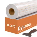 Transfer Tape for Vinyl - 12” x 70 FT w/Orange Alignment Grid for Adhesive Vinyl - Medium Tack Vinyl Transfer Tape for Silhouette Cameo, Cricut for Decals,Signs, Windows and Stickers