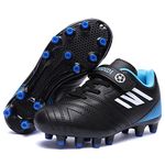 Kids Football Boots Size 12.5 Boys Football Athletics Shoes Girls Breatheable Trainers Unisex Teenager Sneakers Non Slip Summer Running Shoes Sports Shoes for Indoor Outdoor Black