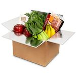 Nice Packs-Insulated Shipping Box-Reusable Cooler Box With Insulation for Frozen Food- Aluminum Moving Box-Frozen Food Cold Box-Dry Cooler Boxes (14" x 7.5" x 9" - Pack of 2)