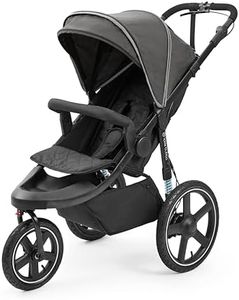 Ickle Bubba Venus Jogger Pro Stroller (Charcoal Grey) – All-Terrain 3-Wheel Pushchair from Birth to 22kg, Air-Filled Tyres, Suspension, Handlebar Brake, UPF50+ Hood & Rain Cover