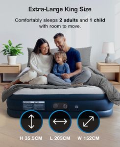 Active Era King Inflatable Mattress – Air Bed with Built-In Pump