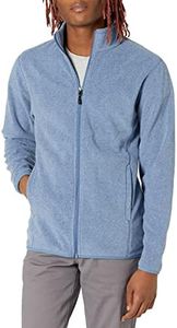 Amazon Essentials Men's Full-Zip Polar Fleece Jacket (Available in Big & Tall), Blue Heather, Small