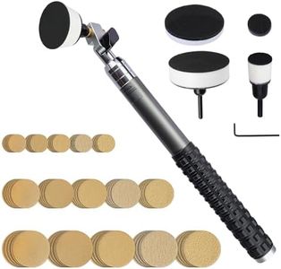 RUITOOL Bowl Sander Tool Kit with Dual Bearing Head - Lathe Tools with 1" - 3" Hook & Loop Sanding Discs, 75 Piece Sandpaper (60 to 320 Grit), Backing Pads with Foam Interface & Metal Handle