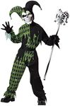 Child Green Scary Jester Costume Large (10-12)