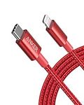 Anker New Nylon USB-C to Lightning Charging Cord for (6ft, MFi Certified) for iPhone 13/13 Pro/12 Pro Max /12/11 /X/XS/XR/ 8 Plus/AirPods Pro, Supports Power Delivery (6ft, Red)