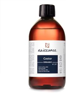 Naissance Certified Organic Castor Oil (no. 217) 450ml – 100% Pure, Cold Pressed, Unrefined – For Eyelashes, Hair, Eyebrows, Beard Growth, Nails, Skin, Massage – Natural, Vegan, Hexane Free, No GMO