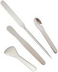 Osinee-Reusable Stainless Steel Spatula Scoop Spoon Applicator for Hair Removal Wax,Mask,Foundation,Cream, Lotions, Moisturizers-4pcs