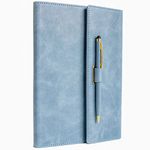 Blue A5 Journals for women & Men | Notebook and pen set | Journal Notebook | Notebooks for women | Faux Leather notebook | Notebook and pen gift sets | Leather bound notebook |Premium lined pages