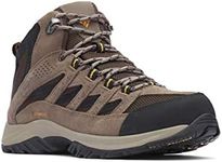 Columbia Men's Crestwood Mid Waterproof Wide Hiking Boot, Breathable, High-Traction Grip, Cordovan/Squash, 8