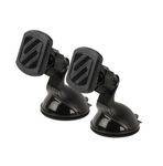 Scosche MAGWSM-2PXCES0 MagicMount Magnetic Suction Cup Phone Mount for Car Windshield/Dashboard, 360° Adjustable Magnet Head, Universal Phone Holder Compatible with iPhone, Samsung & More (Pack of 2)