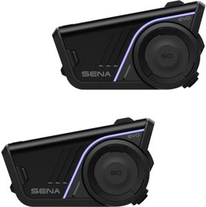 Sena 60S EVO Motorcycle Bluetooth Communication Headset with Sound by Bose, Mesh & Wave Intercom, IPX7 Waterproof, Dual Helmet Clamp Kits, Voice Command, Noise Cancellation (Dual Pack)