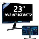 2 Pack Computer Privacy Screen 23 Inch for 16:9 Widescreen Monitor, Removable Eye Protection Anti Glare Blue Light Computer Screen Privacy Shield, Anti Spy Screen Protector Film Privacy Screen 23 in