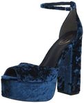 Sam Edelman Women's Kori Platform Sandal, Como Blue, 6.5 UK