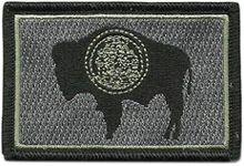 Gadsden and Culpeper Tactical State Patch - Wyoming (ACU-Silver/Black)
