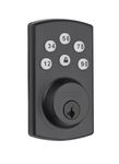 Weiser Powerbolt 2 Matte Black Keyless Entry Door Lock/Deadbolt Lock, Single Cylinder Keypad Door Lock with Backlit Keypad (Up to 6 User Codes), Auto Lock, Electronic Door Locks for Entry Door