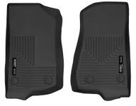 Husky Liners X-act Contour Floor Mats | Fits 2018-2024 Jeep Wrangler JK/JL; 2020-2024 Jeep Gladiator | Front Row, 2-pc Black - 54531