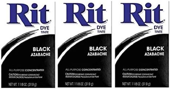 Rit Dye Powder Dye, 1-1/8 oz, Black, 3-Pack