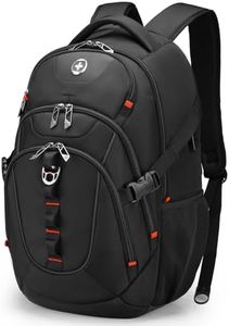 Swissdigital Design Business Laptop Backpack with Smart USB Charging Port Travel Backpack Fits 15.6 inches Laptops,Water Repellent College Backpack for Men Women, Black | SD803
