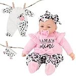 Bibi Doll Mini Moo - 18" Baby Girl Doll Toy & Extra Pink Outfit With Sounds and Dummy Doll for Ages 18 Months +