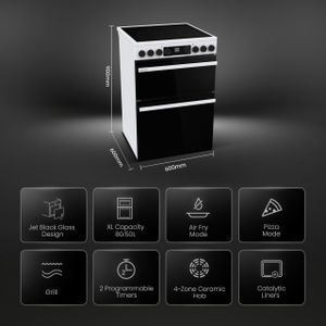 Hisense 60cm Electric Cooker – Hi6 Max, White