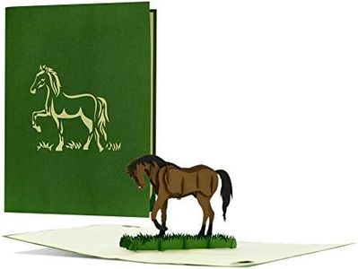 Tarjeta cumpleaños, tarjetas felicitacion cumpleaños con caballo pop up 3d. Cheque regalo, cupon regalo, tarjeta de regalo para regalar en ocasiones especiales, F20