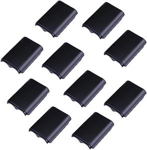 LiXiongBao 10 Pcs Battery Cover Case for Xbox 360 Wireless Controller,Replacement Battery Pack Shell Compatible with Xbox 360(Black)