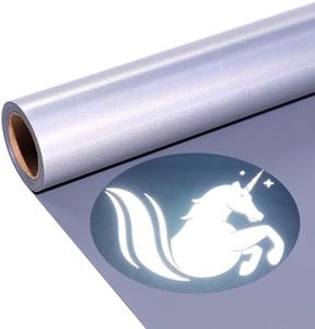 LUKGELYAM Reflective Vinyl Heat Transfer Vinyl Rolls Grey 12in x 6ft Reflective Iron on Vinyl for T Shirts DIY Design Grey HTV Iron Vinyl for Cricut and Silhouette Cameo(Light Grey) 03