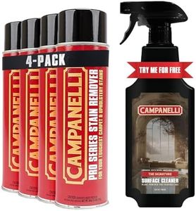 Campanelli Pro Series Stain Remover Point & Spray Carpet & Upholstery Cleaner for Pet Stains & Odors, Food Stains, Wine, Coffee, Dirt and More! – 4 Pack (18oz Each) + Signature Surface Cleaner 20oz