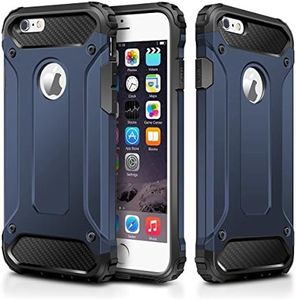 iPhone 6/6S Case, DN-TECHNOLOGY® iPhone 6/6S Cover, [Survivor] Military-Duty Case - Shockproof Impact Resistant Hybrid Heavy Duty [armor case] Dual Layer Armor Hard Plastic And Bumper Protective Cover Case for Apple iPhone 6/6S [SHOCKPROOF] Cover [Compatible With iPhone 6/6S Screen Protector] (NEVY BLUE)