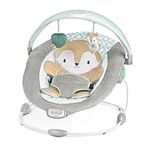 Ingenuity InLighten Baby Bouncer Seat with Light Up Toy Bar and Bunny Tummy Time Pillow Mat - Kitt, Newborn and up