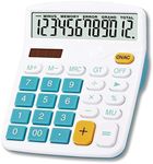 Mengshen Large Calculator, 12 Digit LCD Display Solar Battery Dual Power Financial Dedicated Calculator Large Standard Function Desktop Business Calculator Multifunctional Calculating Machine